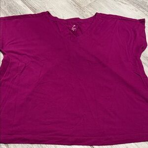 J. Jill Luxe Suprima Magenta Top Medium Petite